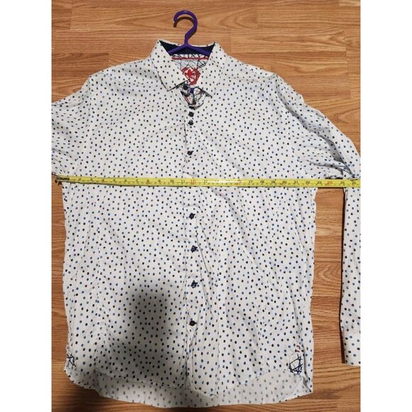 Au Noir White Long Sleeves Men Shirt Size 6 Pre-Owned - Picture 5 of 8